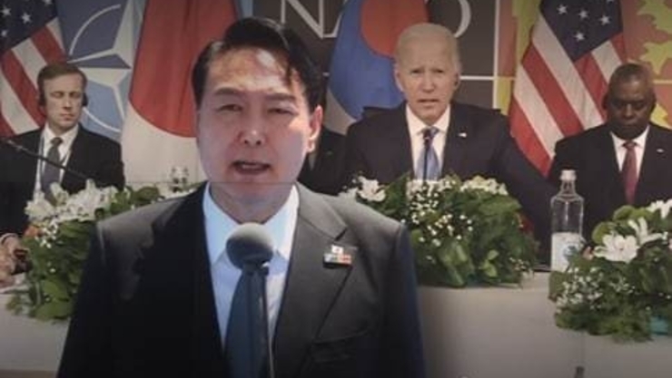 尹대통령, 나토 연설 “한국은 안보위기에 역량 갖춰나갈 것”