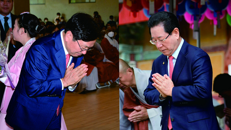 강기정 시장·김영록 지사, 부처님 오신날 ‘봉축법요식’ 참석