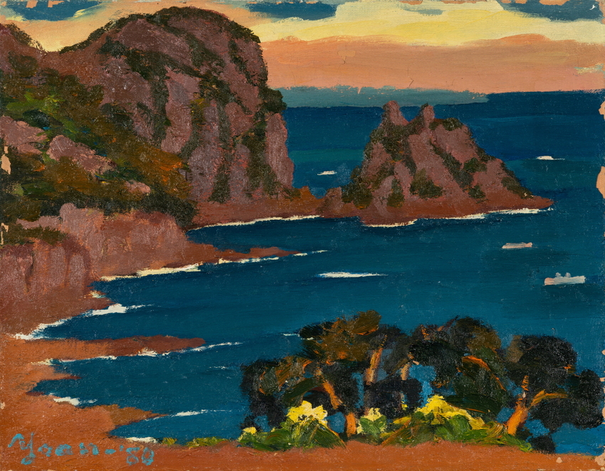 홍도풍경,1980,캔버스에 유채,41x32cm,유족소장