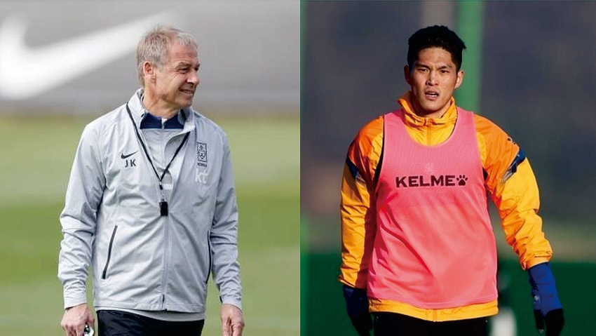  클린스만 감독과 광주FC 이순민 선수