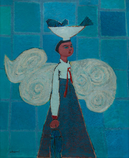 김환기, <귀로>, 1950년대, 캔버스에 유채, 98×79cm, 개인 소장, ©(재)환기재단·환기미술관