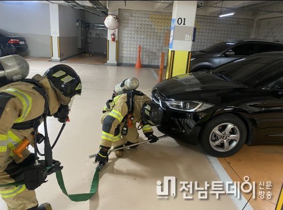 목포소방서, 전기차 충전시설 안전수칙 준수 홍보활동 강화