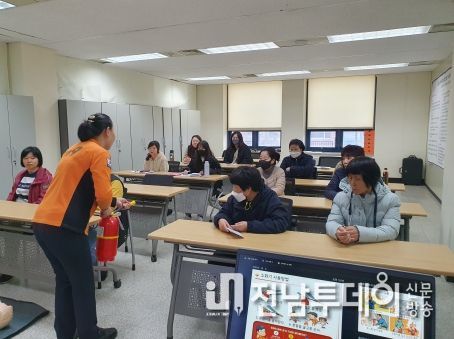 목포소방서, 피난약자시설 자위소방대 안전관리 지도에 나서