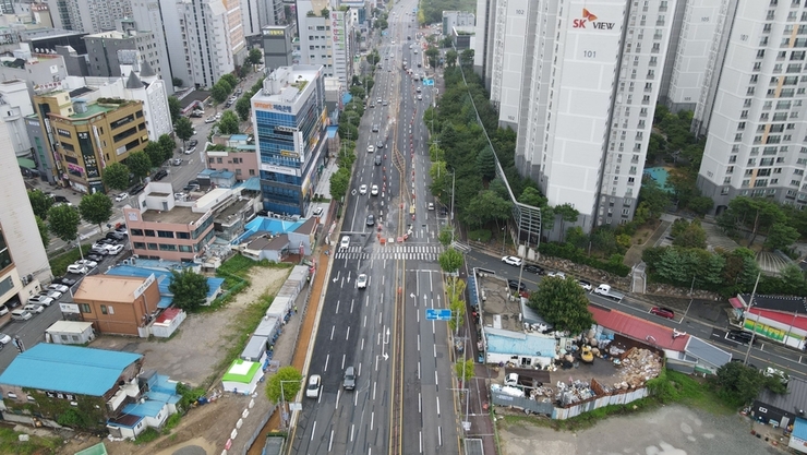광주광역시, 도시철도 2호선 도로 개방률 56