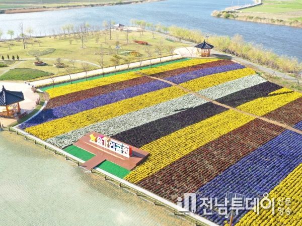 꽃물결 넘치는 진도 송가인 공원에서 힐링해요