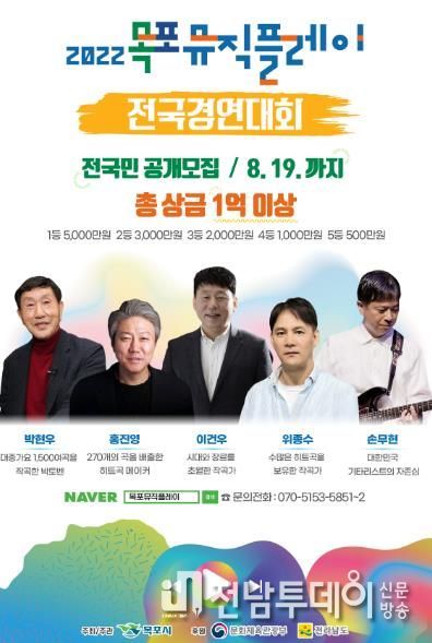 목포뮤직플레이, 전국 규모 경연대회 접수 마감 임박