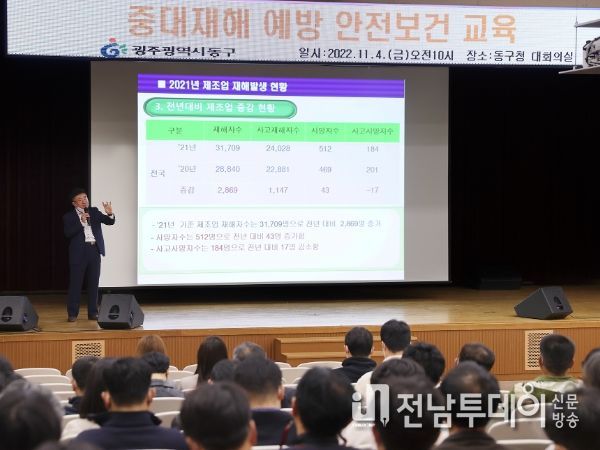 광주 동구, 전 직원 대상 ‘중대재해예방 역량 강화교육’