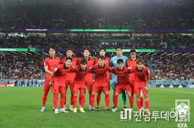 선발 출전한 한국 대표팀 일레븐.
