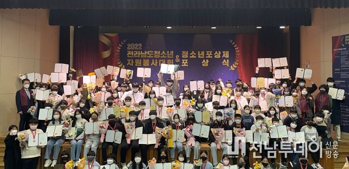 목포시 청소년, 전라남도청소년자원봉사대회 11관왕