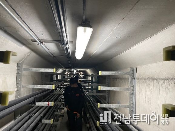 장흥소방서, 지하전력구 현지적응 불시출동훈련 실시
