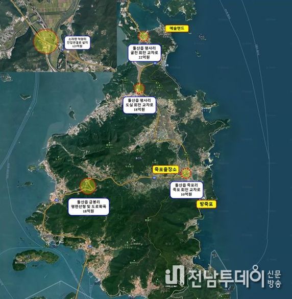 여수시, 국토부 위험‧병목도로 개선사업에 193억 5천만 원 반영