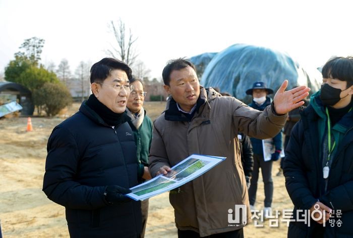 2023순천만국제정원박람회 조성 현장을 점검하는 노관규 순천시장