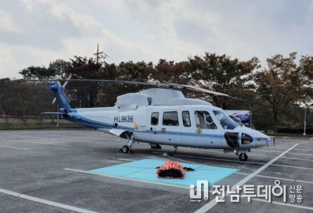 장성군 산불 진화 헬기 운용… 산불 예방 총력