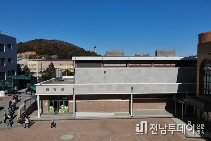 제31회 전남장애인체전 골볼 경기가 열릴 완도중앙초등학교