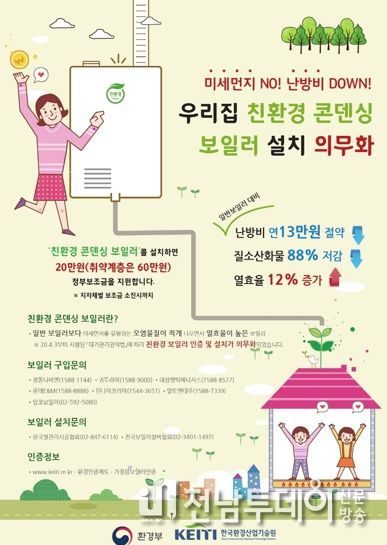 고흥군, 가정용 저녹스 보일러 설치비용 지원