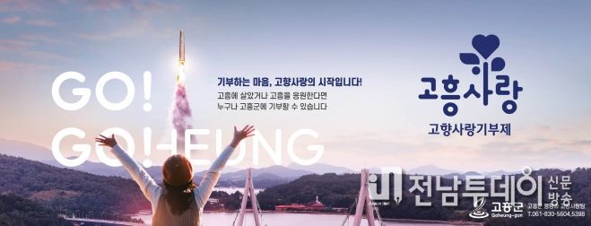 고흥군 고향사랑기부제 한달 지나보니...기부자는 전남, 경기, 광주광역시 순
