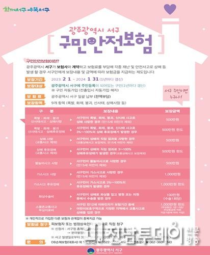 광주 서구, 2023년도‘구민안전보험’시행