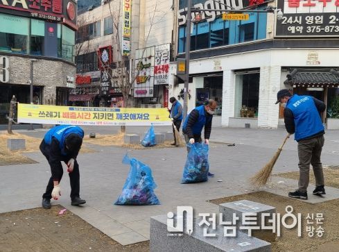 광주 서구, 깨끗한 상무지구 조성 365 청결기동대가 앞장선다