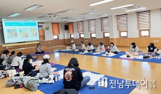 나주시 빛가람건강생활지원센터, ‘베이비 마사지 교실’ 큰 호응
