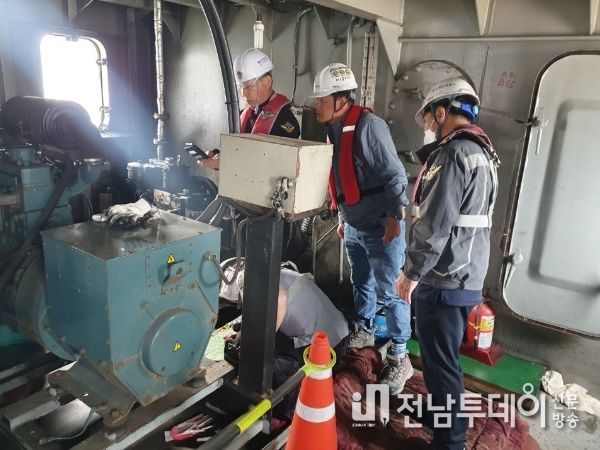 완도해경, 해상공사현장 동원선박 사고예방 점검