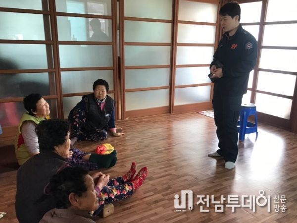 진도소방서 119생활안전순찰대, 찾아가는 임야화재예방 교육 실시