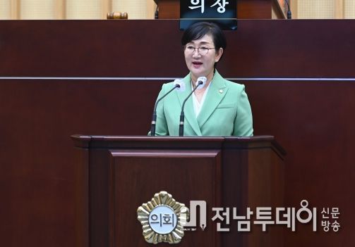 5분자유발언 중인 김수영 의원 (사진=김수영 의원 제공)