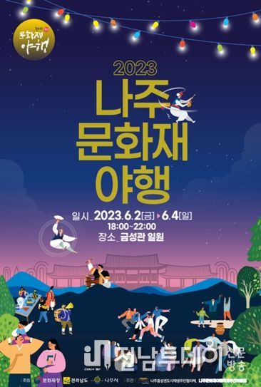 ‘가자! 조선의 도시 천년의 시간여행’ 제3회 나주 문화재 야행 축제 포스터