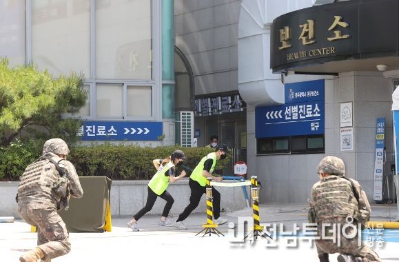 공공청사 드론 테러 가정 피해복구 훈련