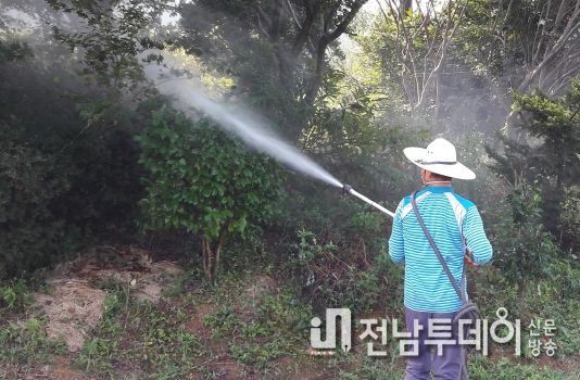 장성군, 과수 돌발해충 공동방제 나서