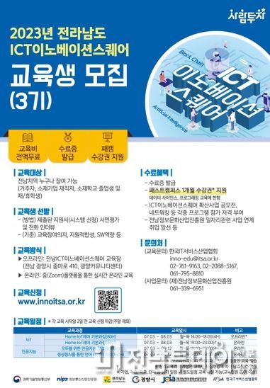 광양시, 전남ICT이노베이션스퀘어 3기 교육생 모집