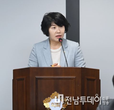 광주 서구의회 오미섭 의원이 제312회 정례회 중 상임위 회의에서 발언하고 있다. (사진 = 오미섭 의원 제공)