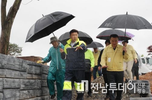 김철우 보성군수, 휴일에도 장마철 재해위험지역 안전 점검