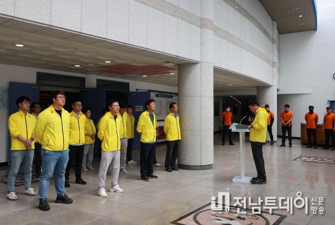 구례군 '제104회 전국체육대회' 대비 합동 소방훈련 실시