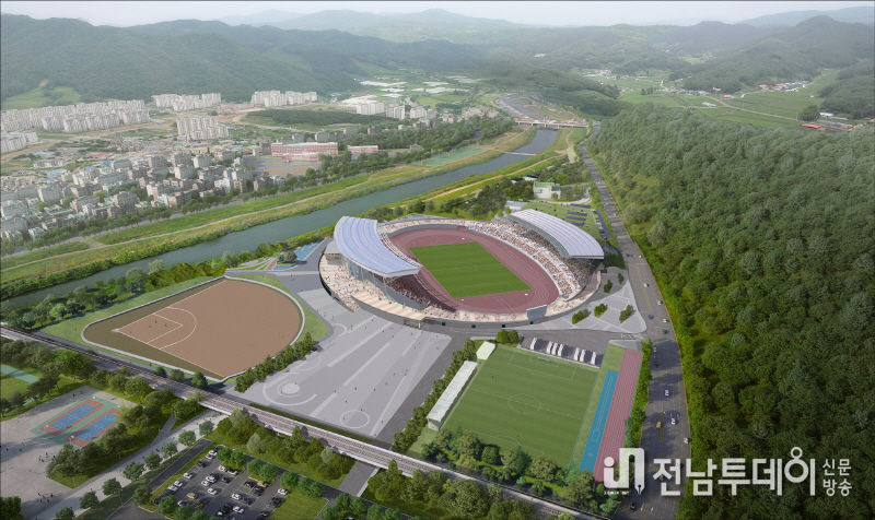 광주 종합운동장 조감도.