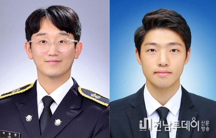 완도해경, 7월 ‘최고 해양경찰人’ 순경 이정현, 김영권 선정
