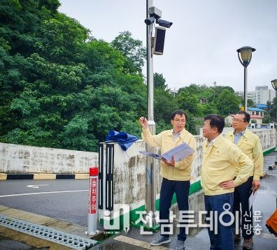 여수시 수정동 급경사지 법면유실 현장 확인
