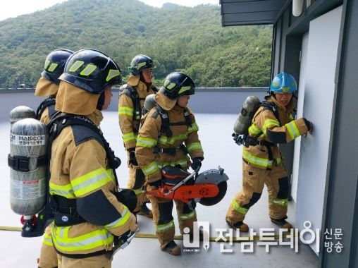 진도소방서, 신규 임용 소방공무원 현장대응 역량강화 훈련 실시