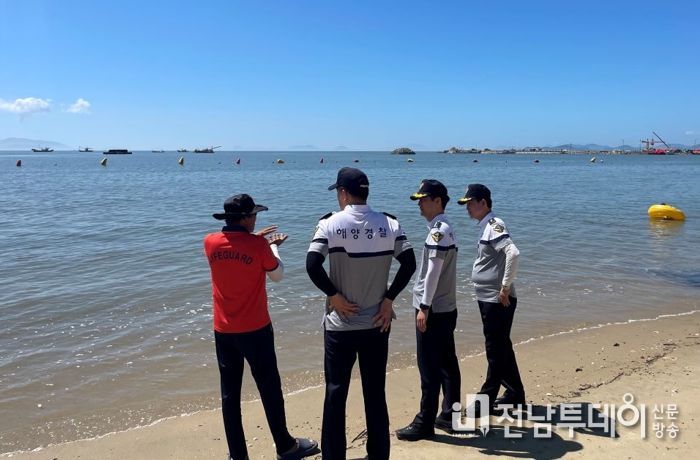 완도해경, 지휘관 극성수기 대비 수문해수욕장 등 현장점검하다