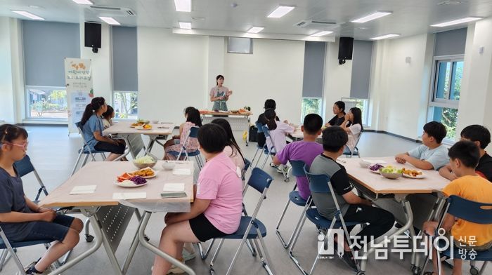건강노리요리교실 프로그램 진행 모습