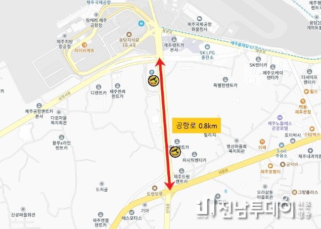 공항로 버스전용차로 단속재개 구간