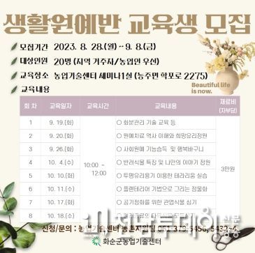 화순군, 나만의 반려 식물로 힐링하세요!