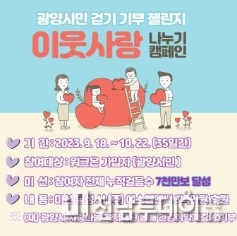 광양시, 워크온 ‘걷기 기부 챌린지’ 운영
