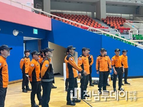 여수소방서장, 전국체전 대비 경기장 현지 점검 나서