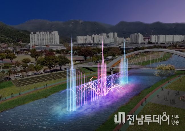 나드리교 분수-야경