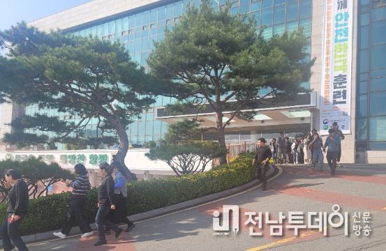화재 대피 훈련 모습