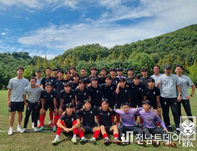 9월 국내 소집훈련 당시 U-16 대표팀의 모습.