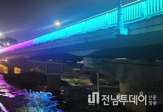 광주 서구, 신유촌교 야간경관 설치
