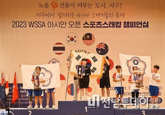광주광역시 서구 주최 스포츠스태킹 챔피언십 세계신기록 경신