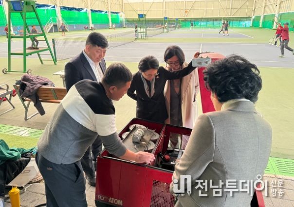 실내테니스장 관리 현장 확인
