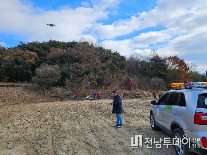 구례군 빈틈없는 산불 예방, 드론이 한몫!